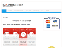 Tablet Screenshot of buycontestvote.com